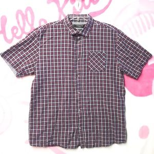 19Ninety One Plaid Checkered Shirt Size XL Red